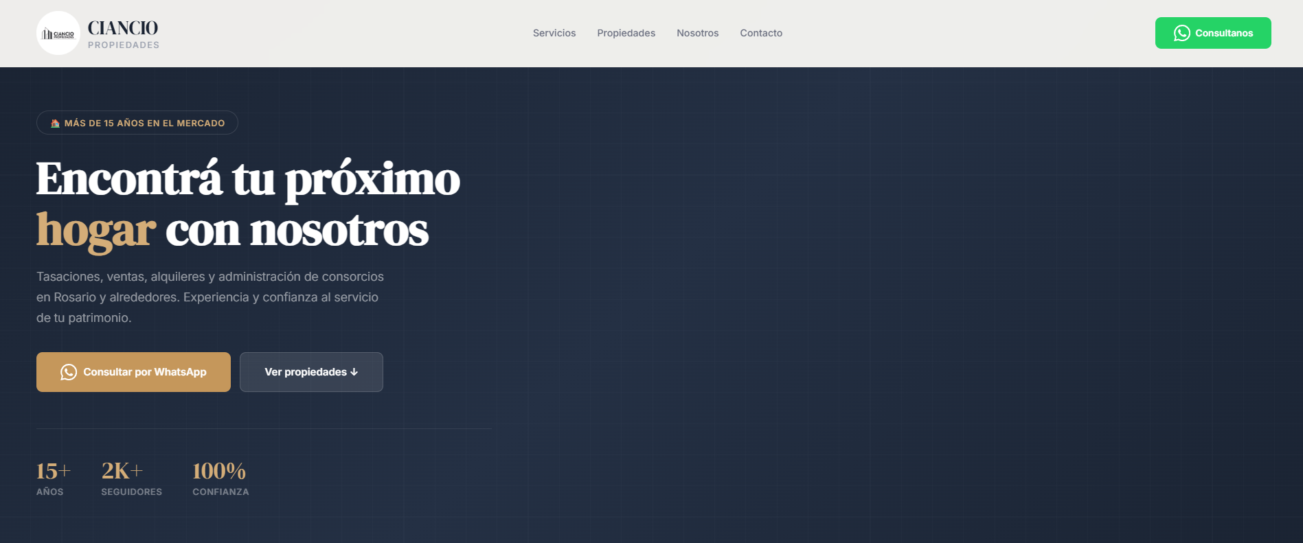 Ciancio Propiedades web